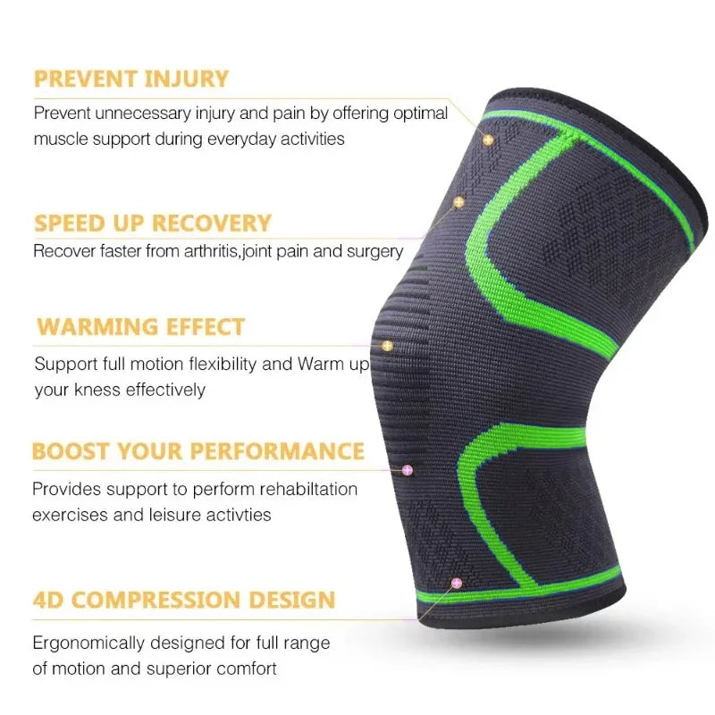 1PC Fitness Running Cycling Knee Support Braces Elastic Nylon Sport Compression Knee Pad Sleeve for Basketball Volleyball