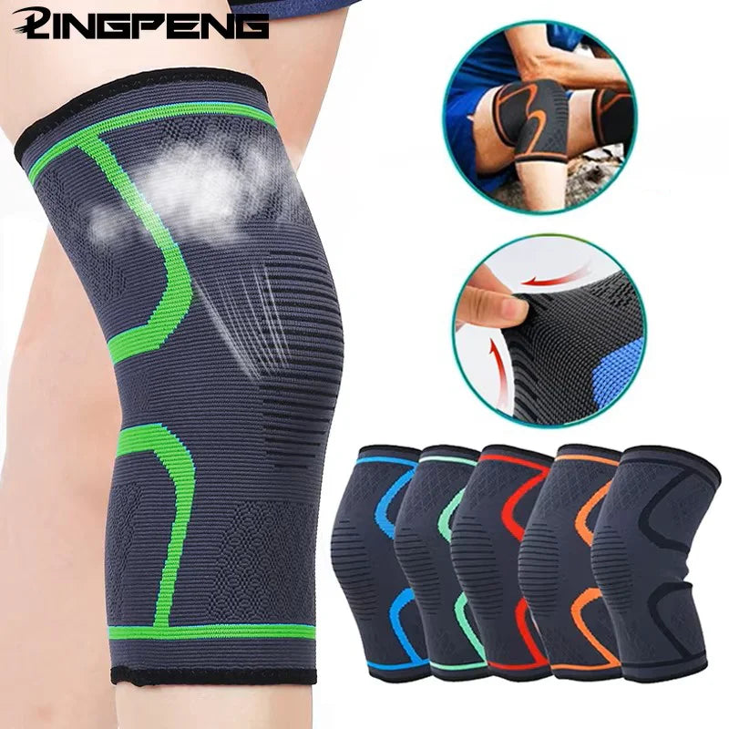 1PC Fitness Running Cycling Knee Support Braces Elastic Nylon Sport Compression Knee Pad Sleeve for Basketball Volleyball